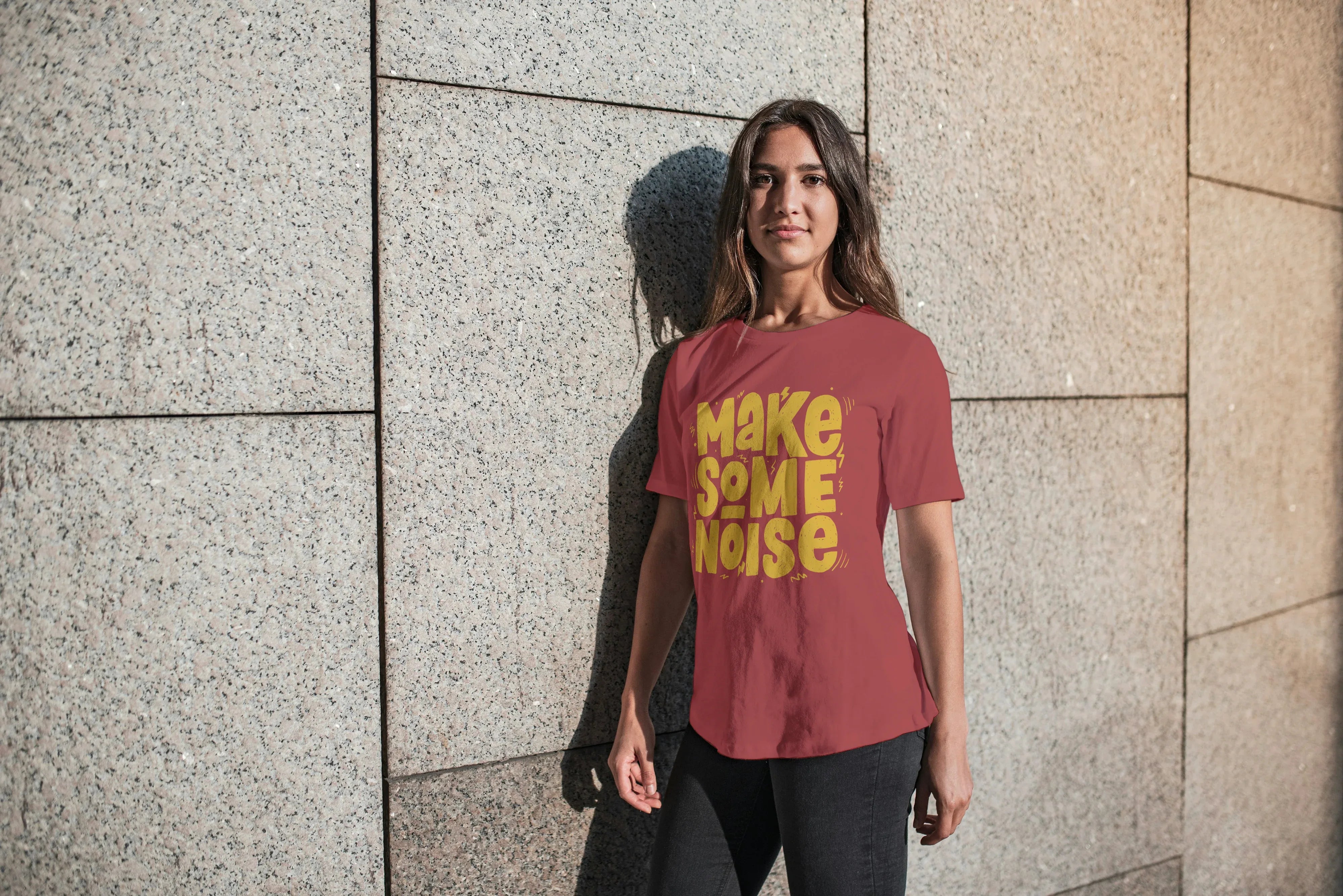 Make Some Noise Graphic Oversized Classic T-Shirt for Women - Not So Suttle
