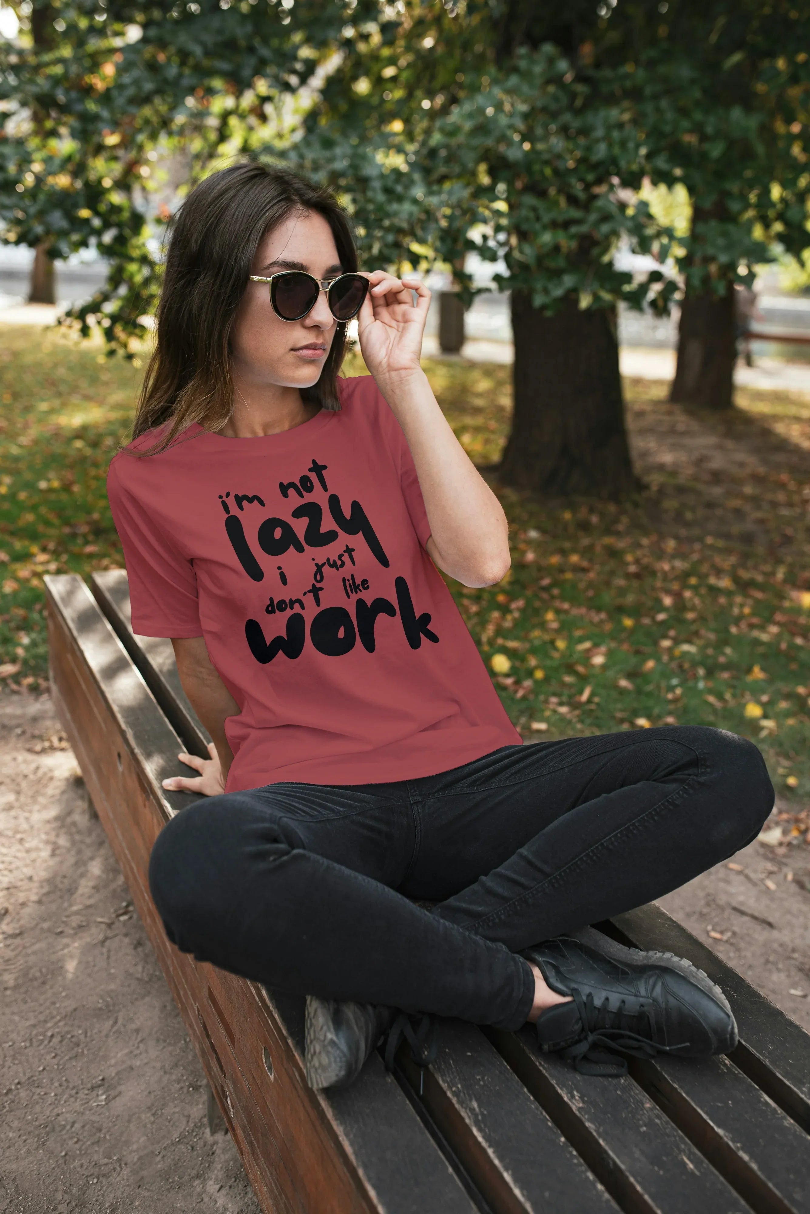 I am not Lazy Graphic Oversized Classic T-Shirt for Women - Not So Suttle