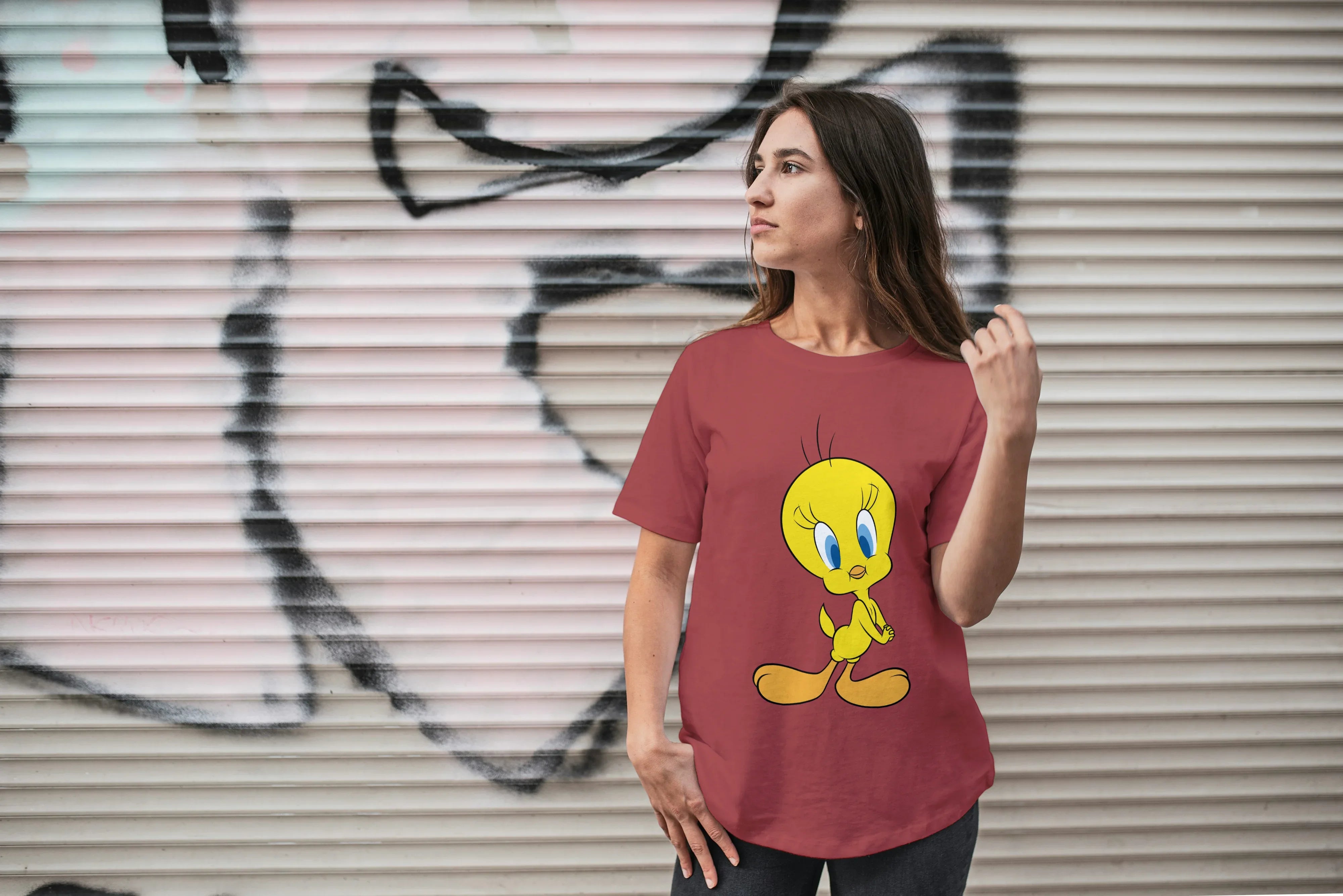 Tweety Graphic Oversized Classic T-Shirt for Women - Not So Suttle