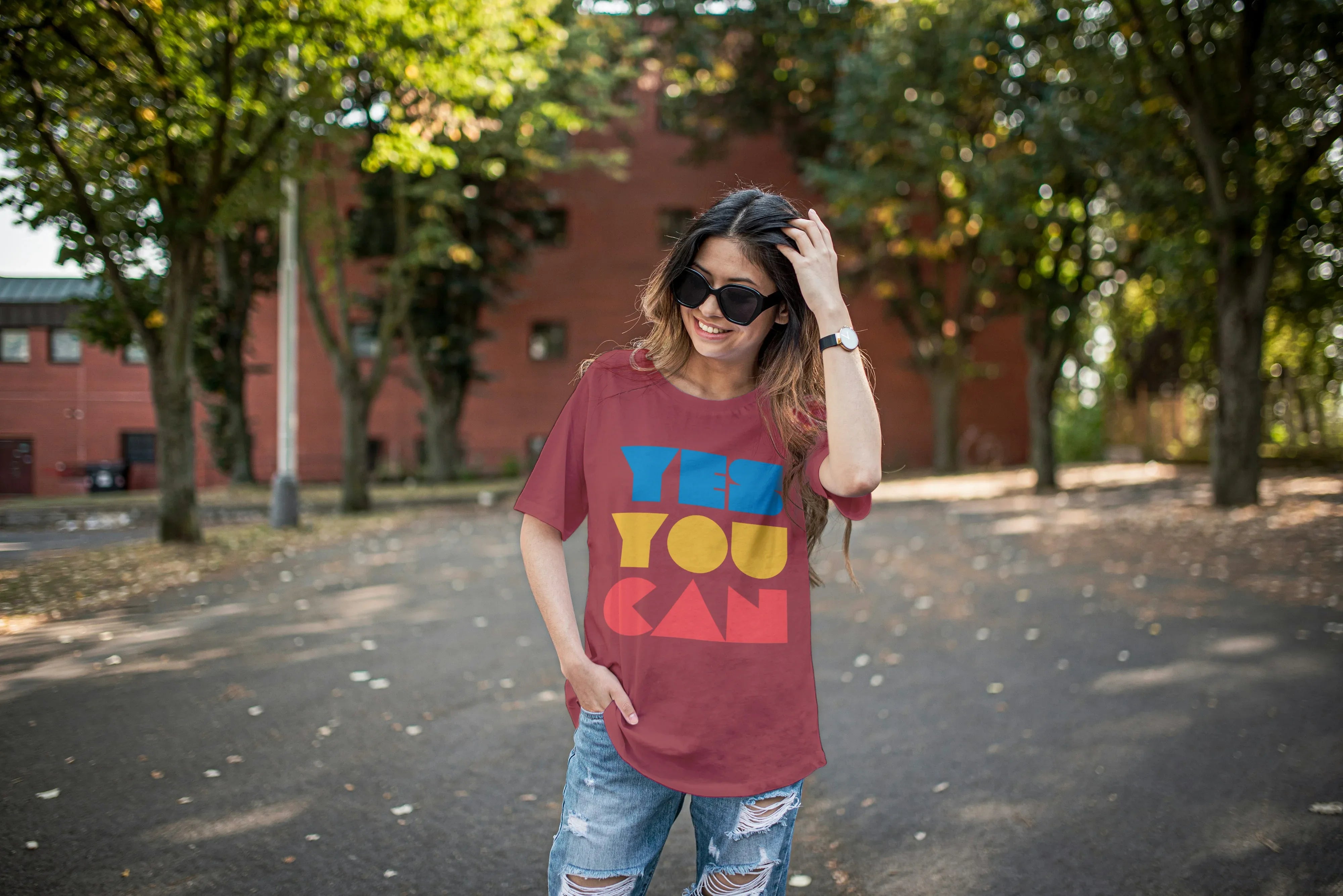 Yes You Can Graphic Oversized Classic T-Shirt for Women - Not So Suttle