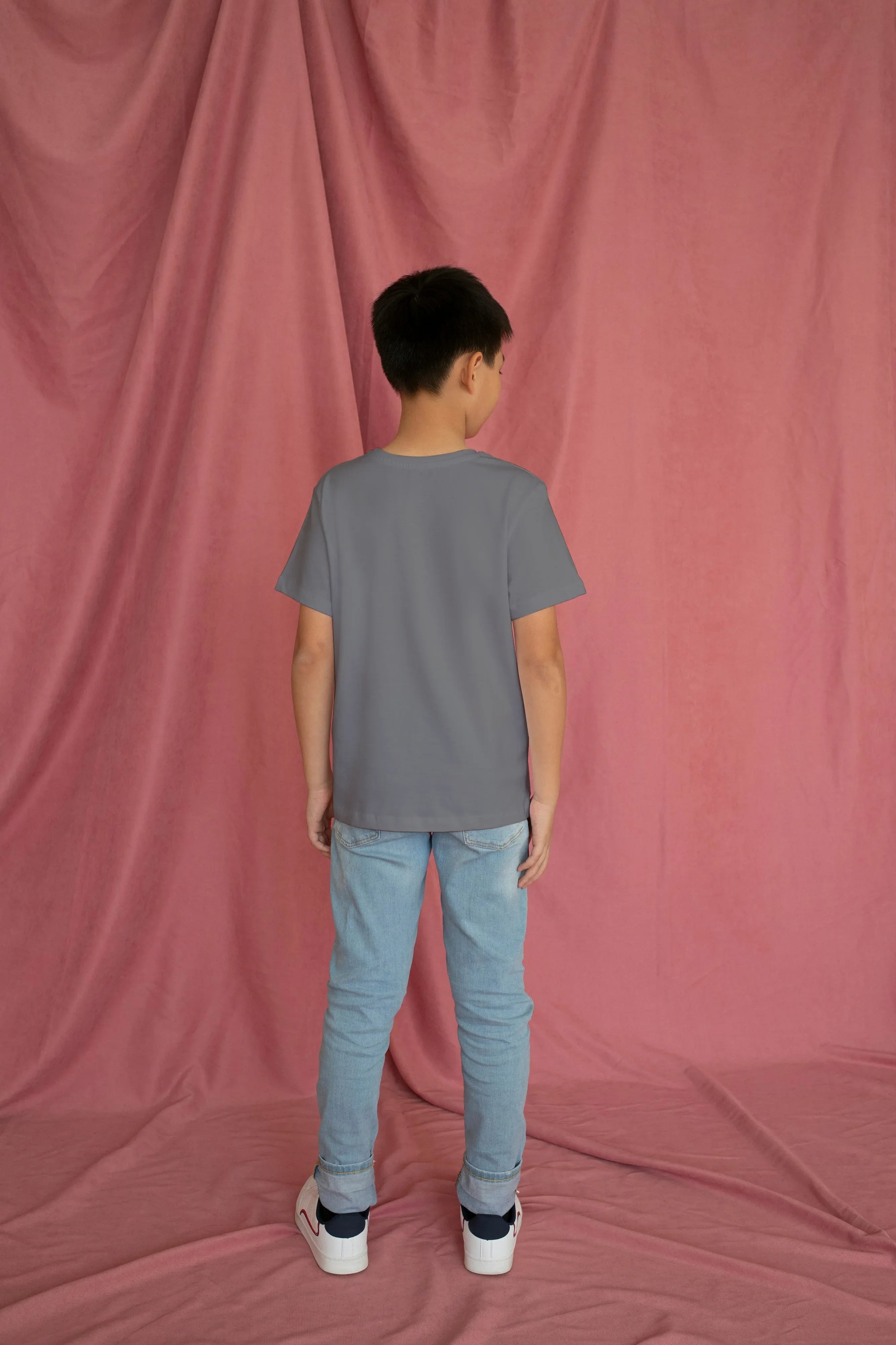 Boy's Crew Neck T-Shirt Grey - Not So Suttle