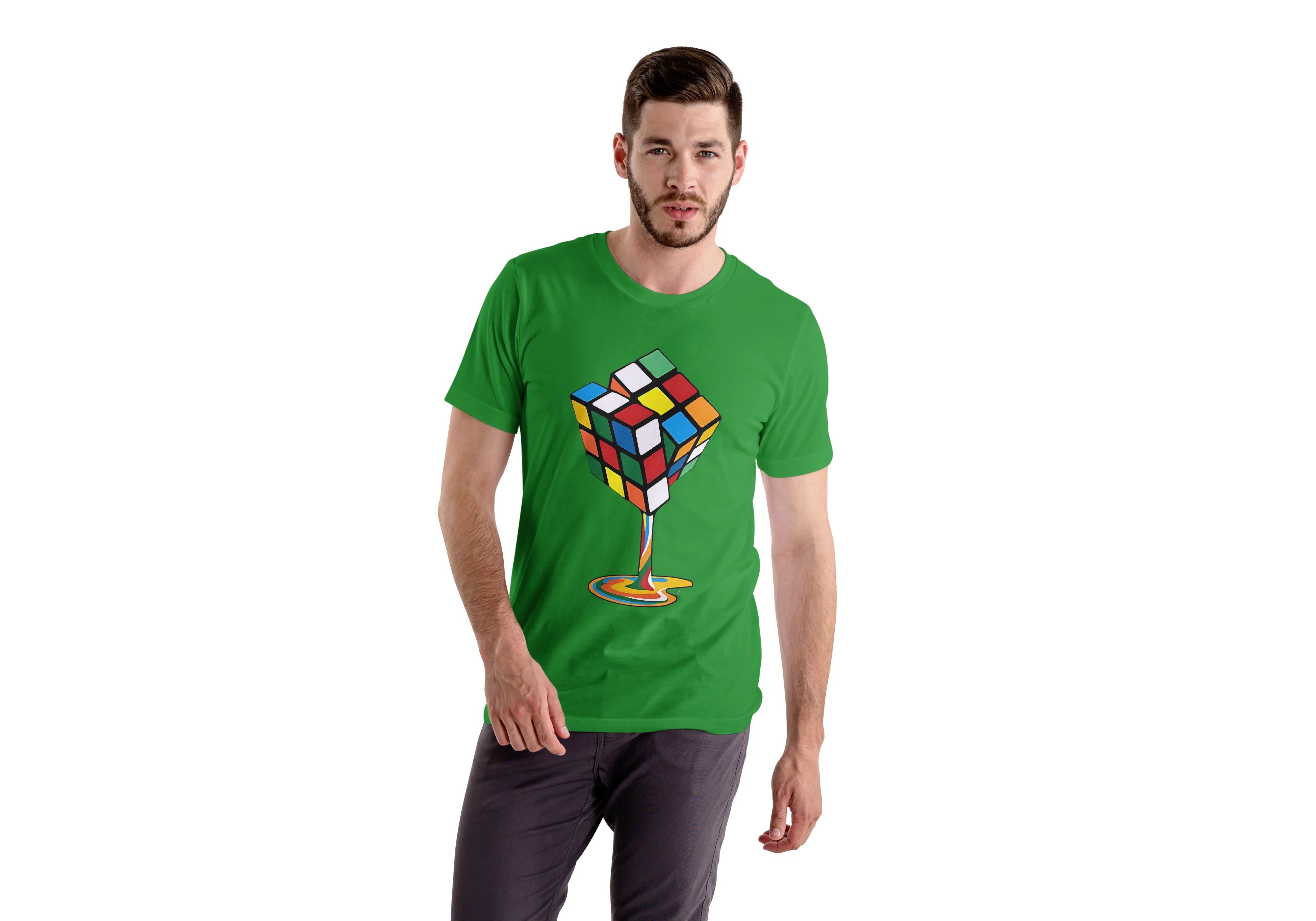 Melting Cube Graphic T-Shirt for Men - Not So Suttle
