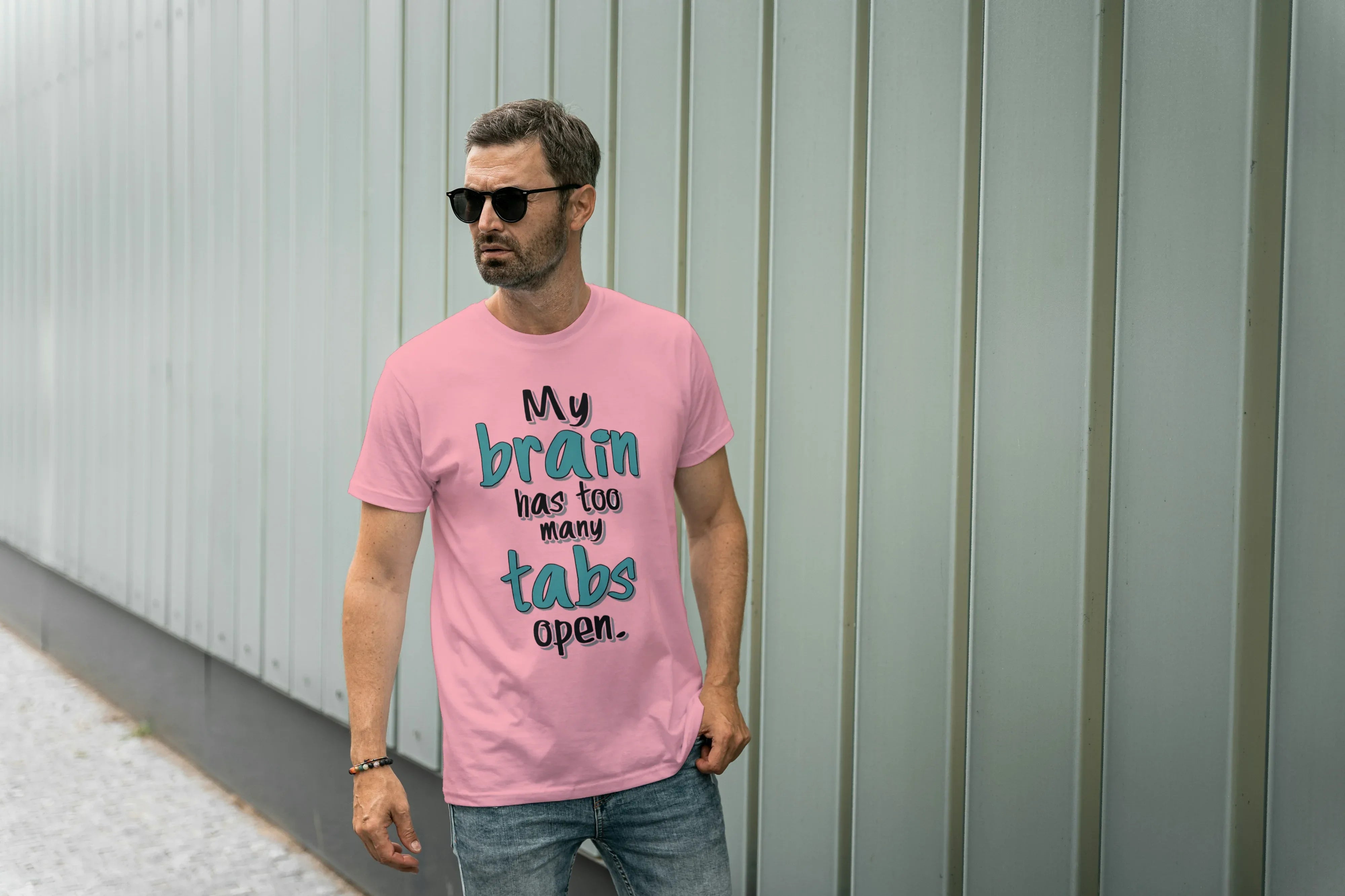 Too Many Tabs Graphic Classic Crew T-Shirt for Men - Not So Suttle