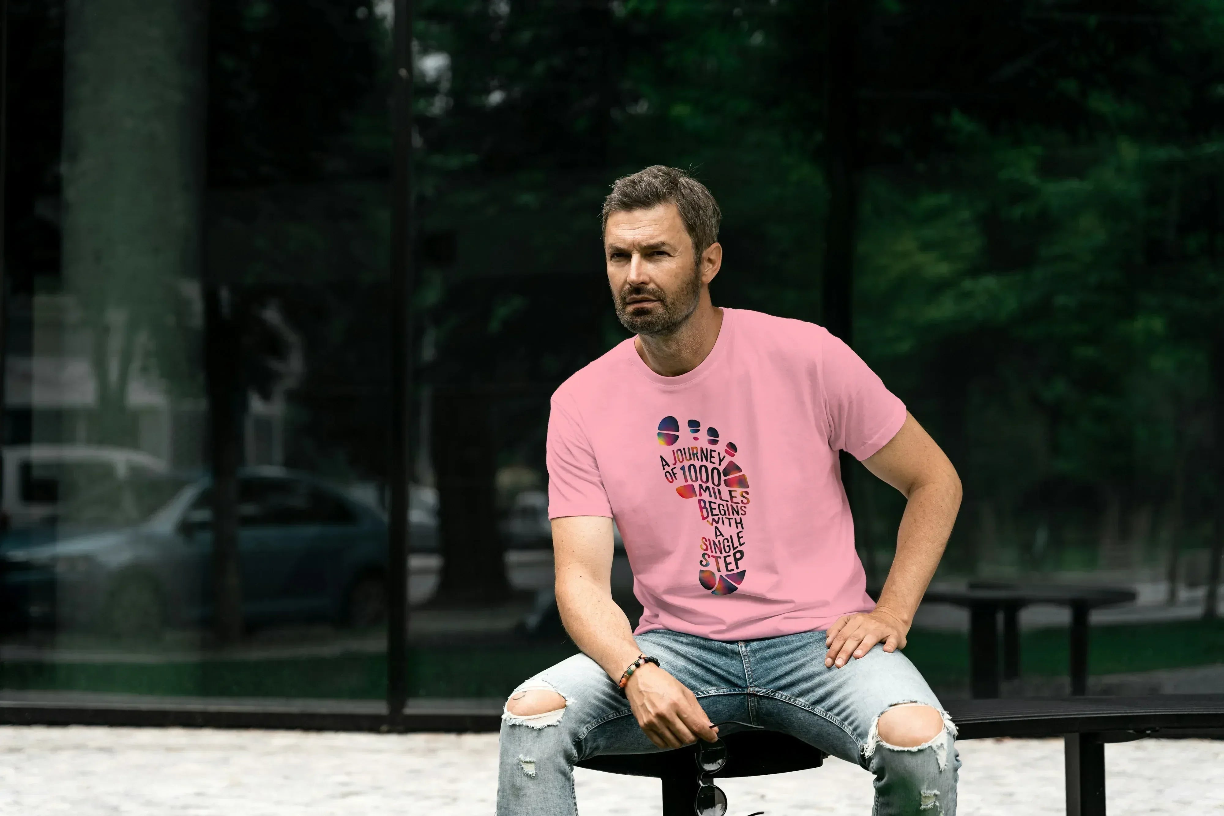 1000 Steps Graphic Classic Crew T-Shirt for Men - Not So Suttle