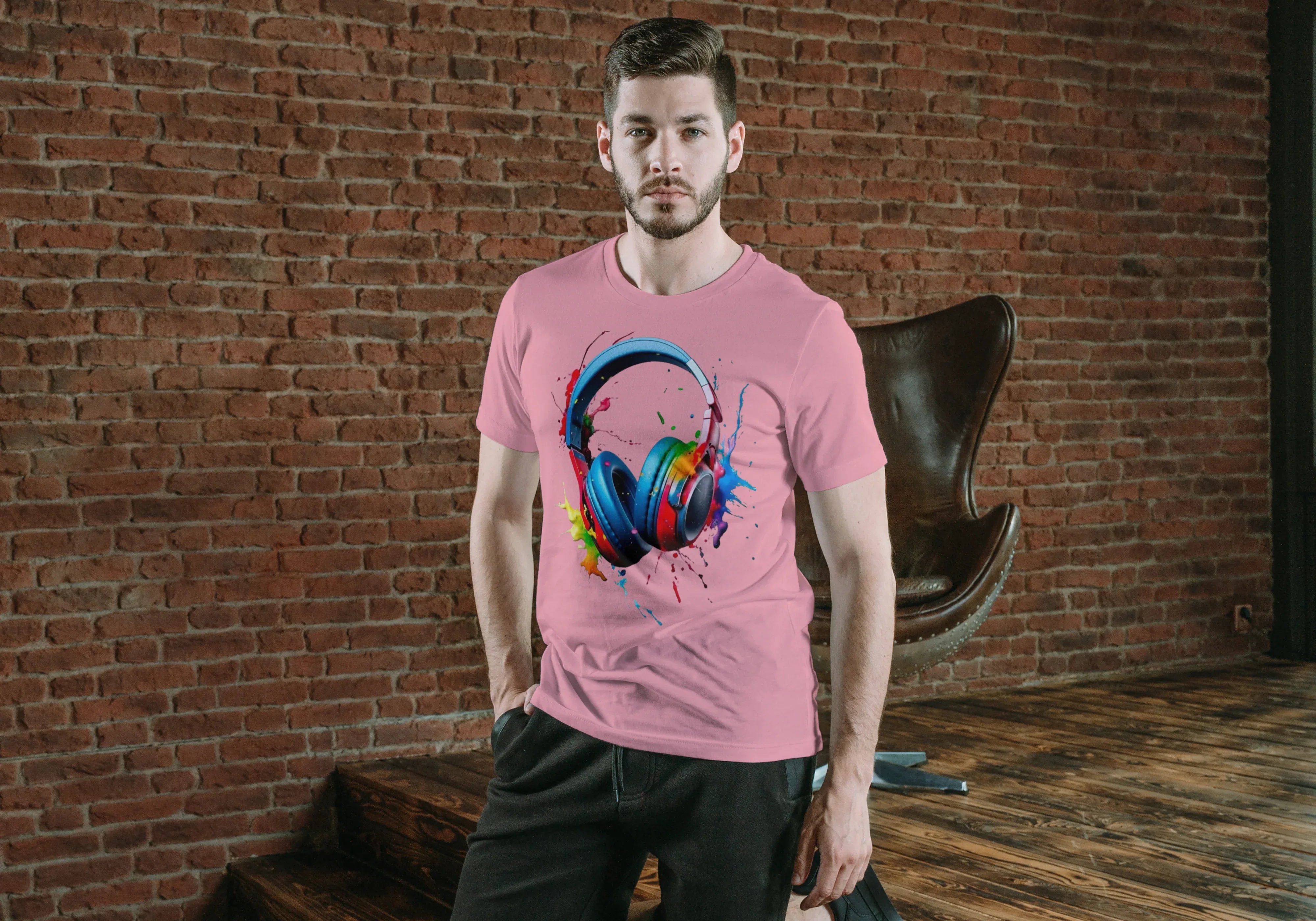 Head Phone Graphic T-Shirt for Men - Not So Suttle