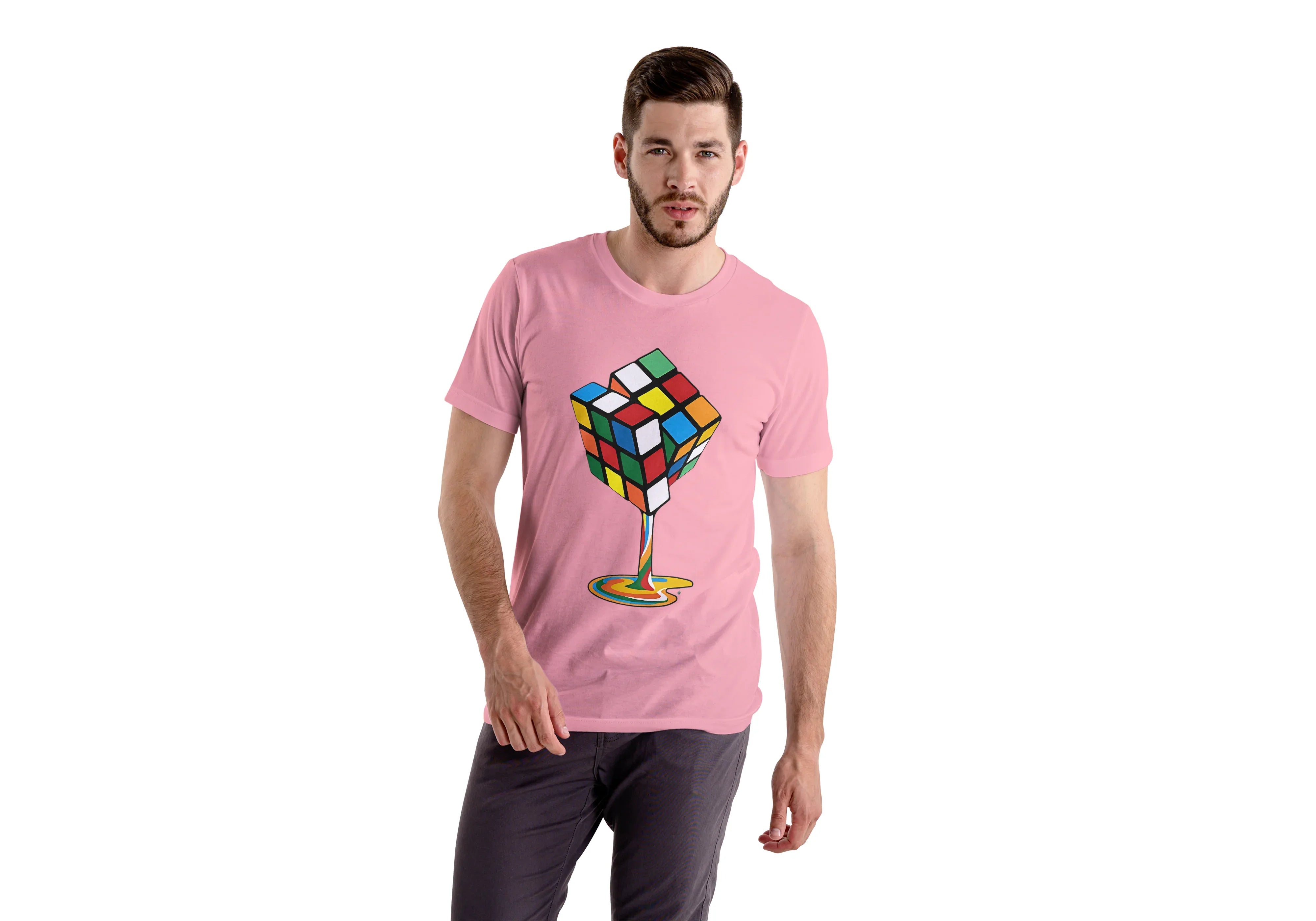 Melting Cube Graphic T-Shirt for Men - Not So Suttle