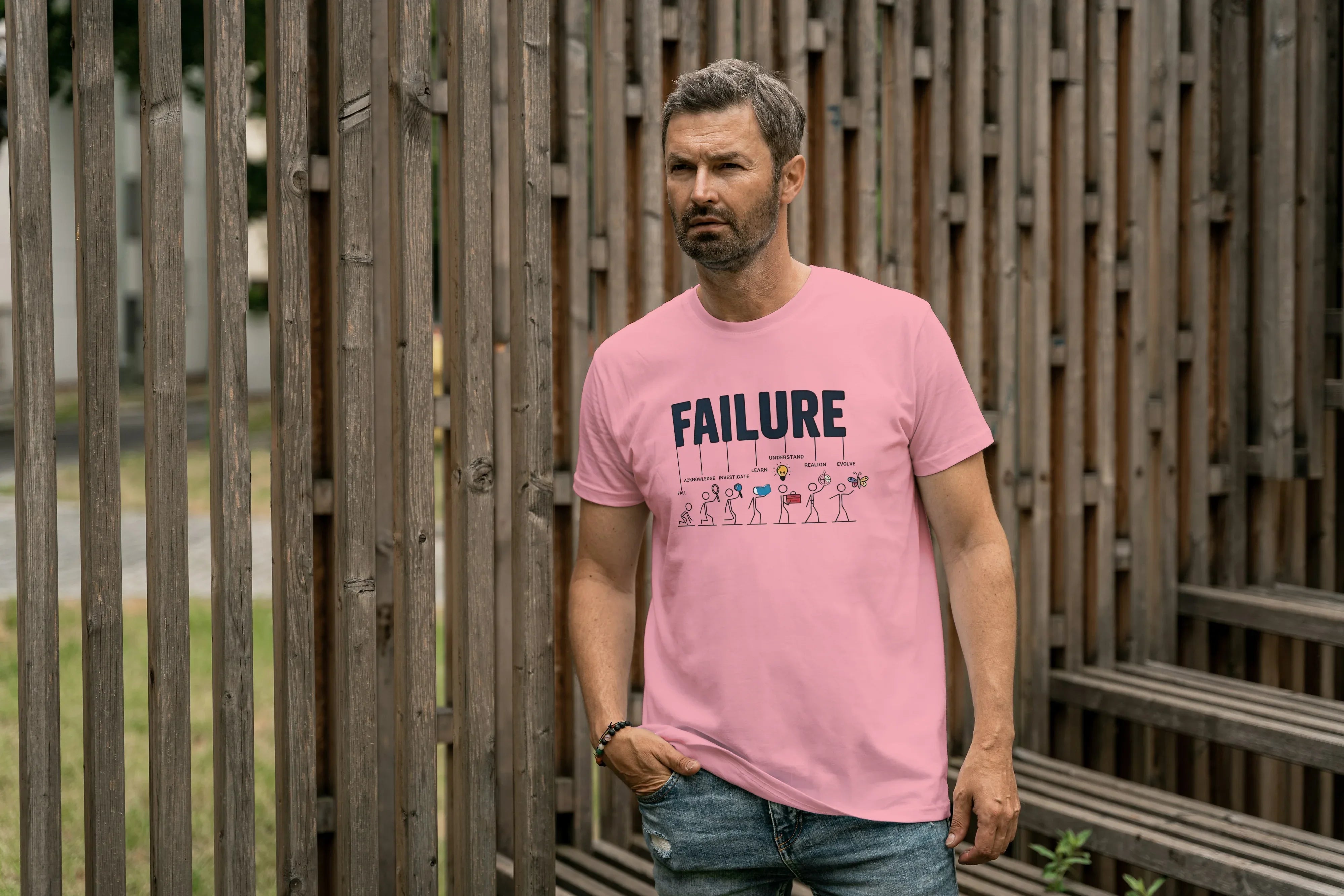 Failure Graphic Classic Crew T-Shirt for Men - Not So Suttle