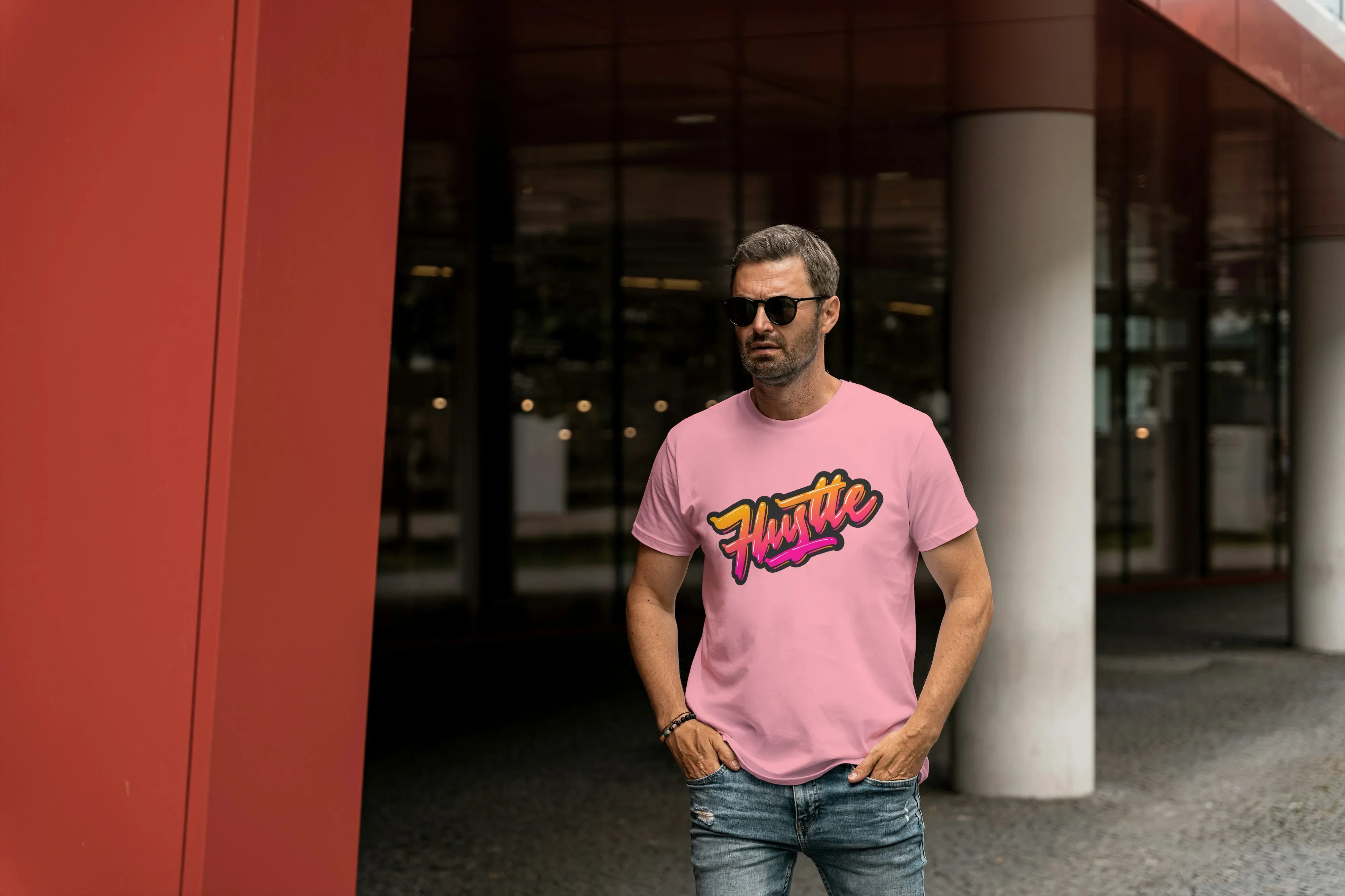 Hustle Graphic Classic Crew T-Shirt for Men - Not So Suttle