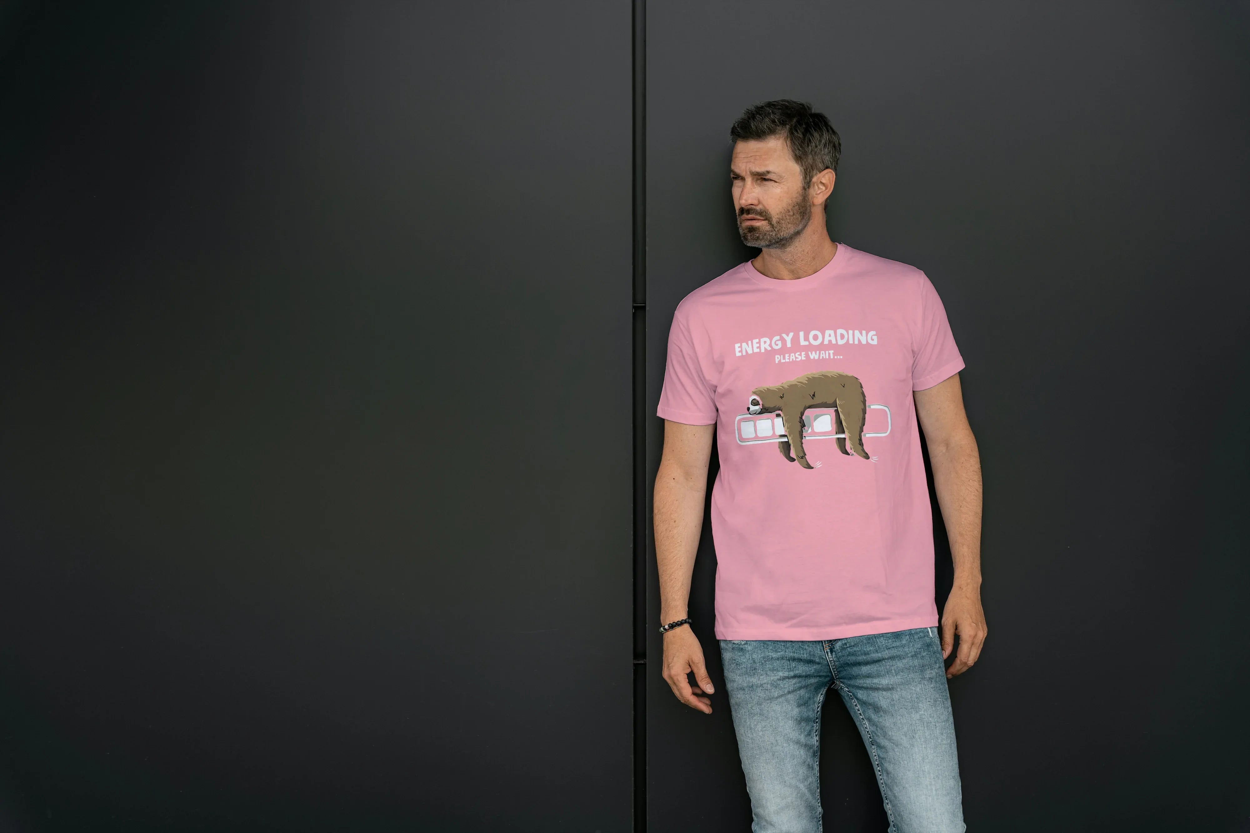 Energy Loading Graphic Classic Crew T-Shirt for Men - Not So Suttle