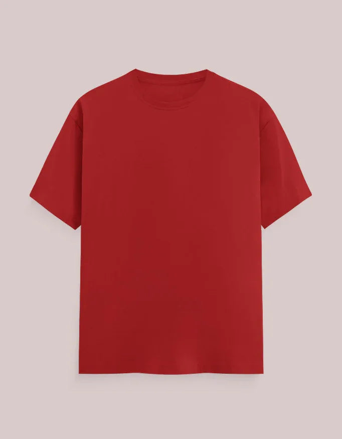 Solid Red Classic Crew T-Shirt for Men - Not So Suttle