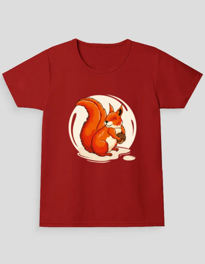 Squirrel Graphic T-Shirt for Girl's - Not So Suttle