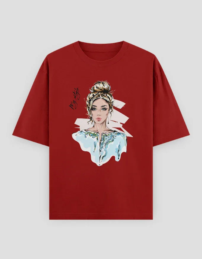 My Style Graphic Oversized Classic T-Shirt for Women - Not So Suttle