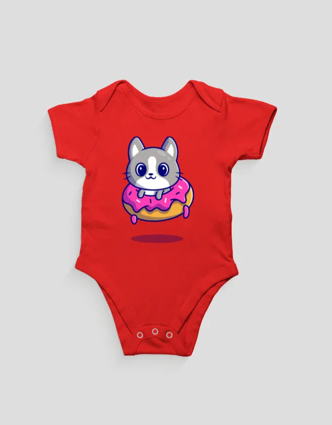 Kitten and Donut Graphic Kids Rompers - Not So Suttle