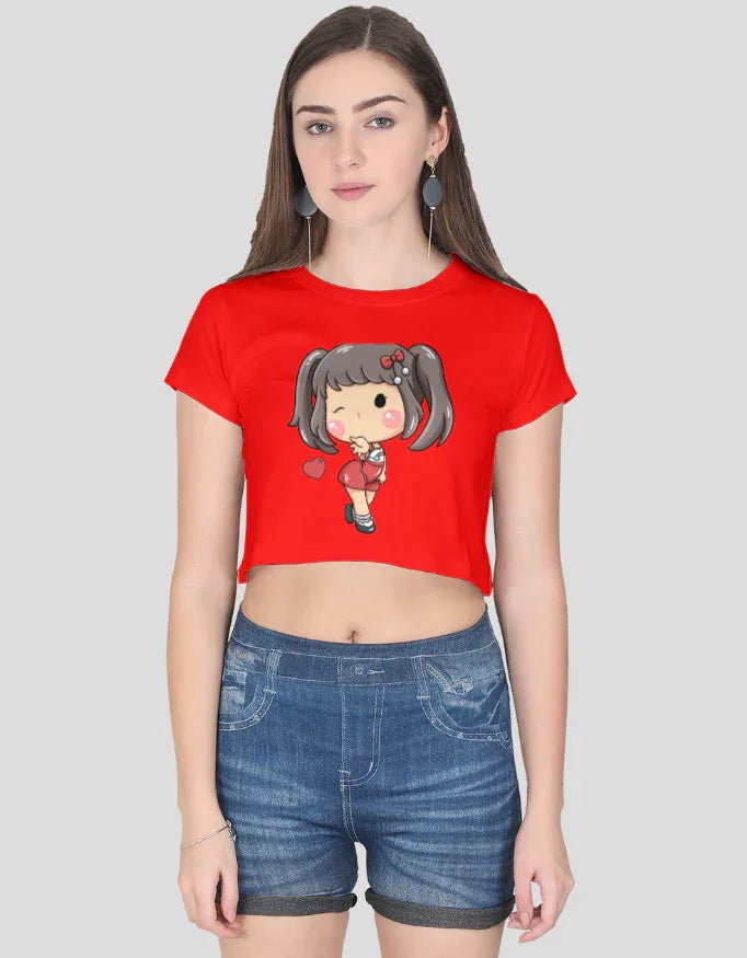 Sassy Girl Graphic Crop Top for Women - Not So Suttle