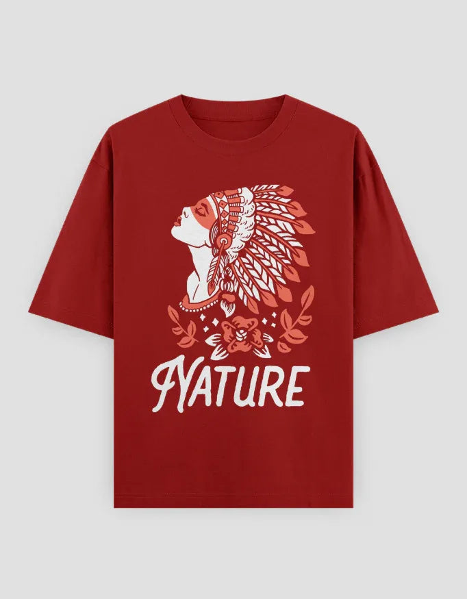 Nature Graphic Oversized Classic T-Shirt for Women - Not So Suttle