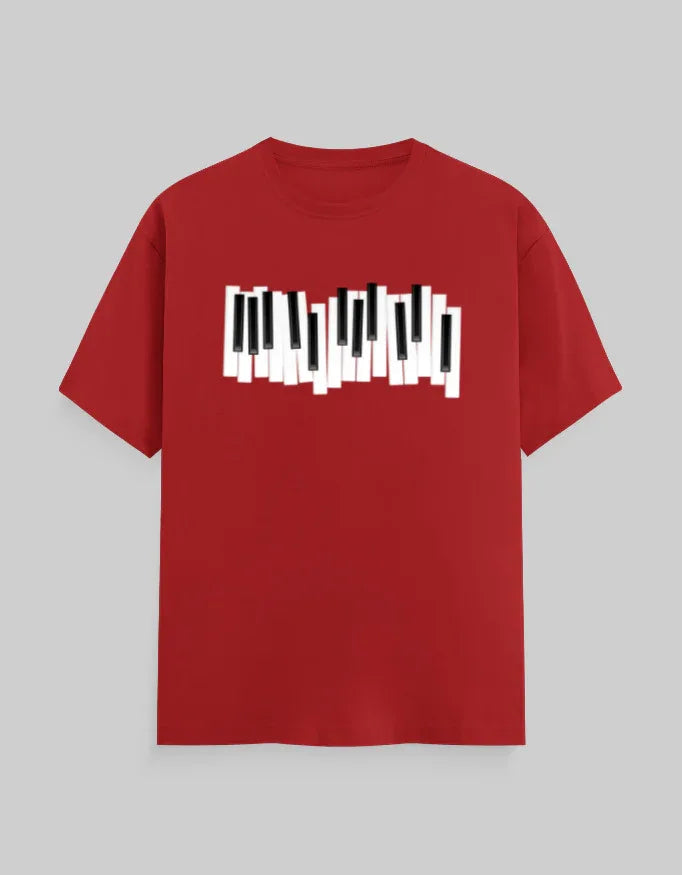Piano Graphic Classic Crew T-Shirt for Men - Not So Suttle