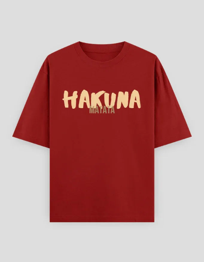 Hakuna Matata Graphic Oversized Classic T-Shirt for Men - Not So Suttle