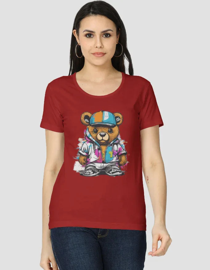 Teddy Bear Graphic Classic T-Shirt for Women - Not So Suttle