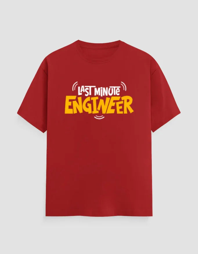 Last Minute Engineer Graphic Classic Crew T-Shirt for Men - Not So Suttle