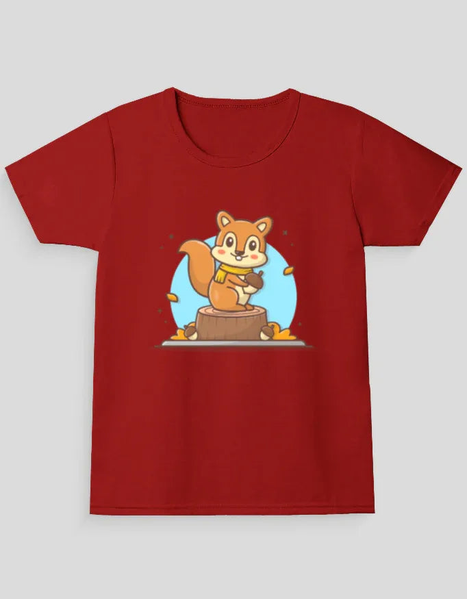 Squirrel Graphic T-Shirt for Girl's - Not So Suttle