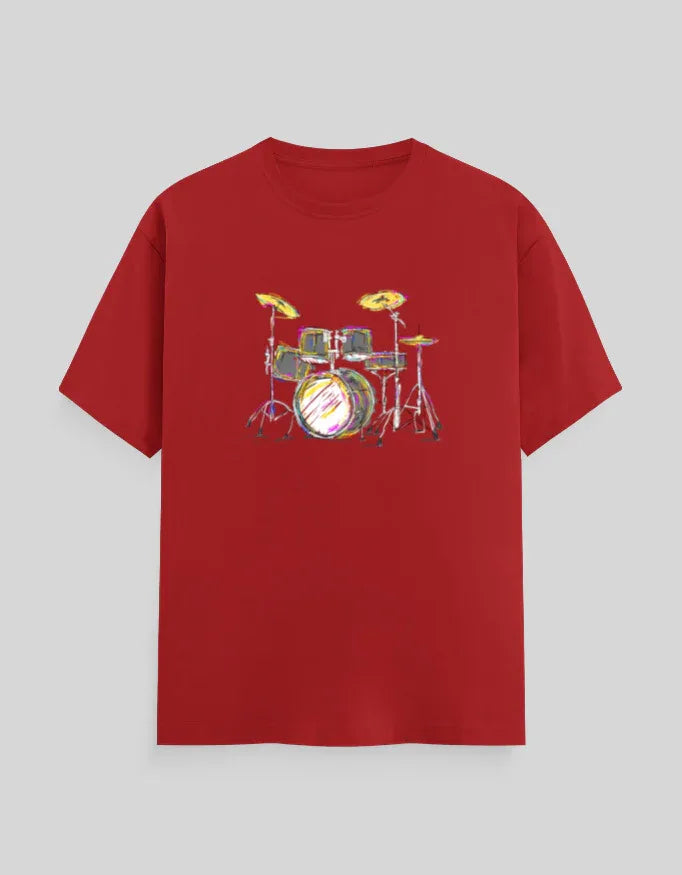 Drums Graphic Classic Crew T-Shirt for Men - Not So Suttle