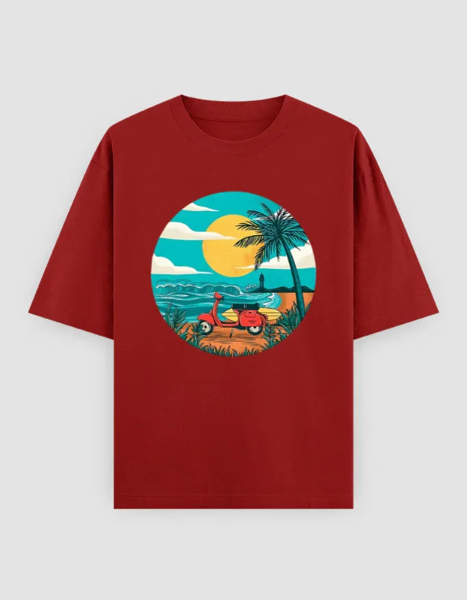 Scooter Graphic Oversized Classic T-Shirt for Men - Not So Suttle