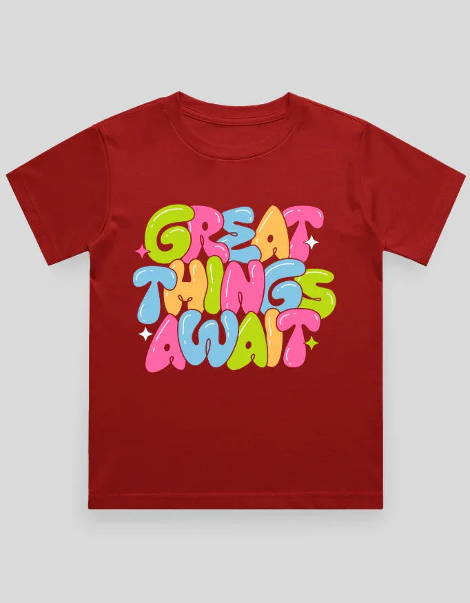 Great Thing Awaits Graphics T-Shirt for Boys - Not So Suttle