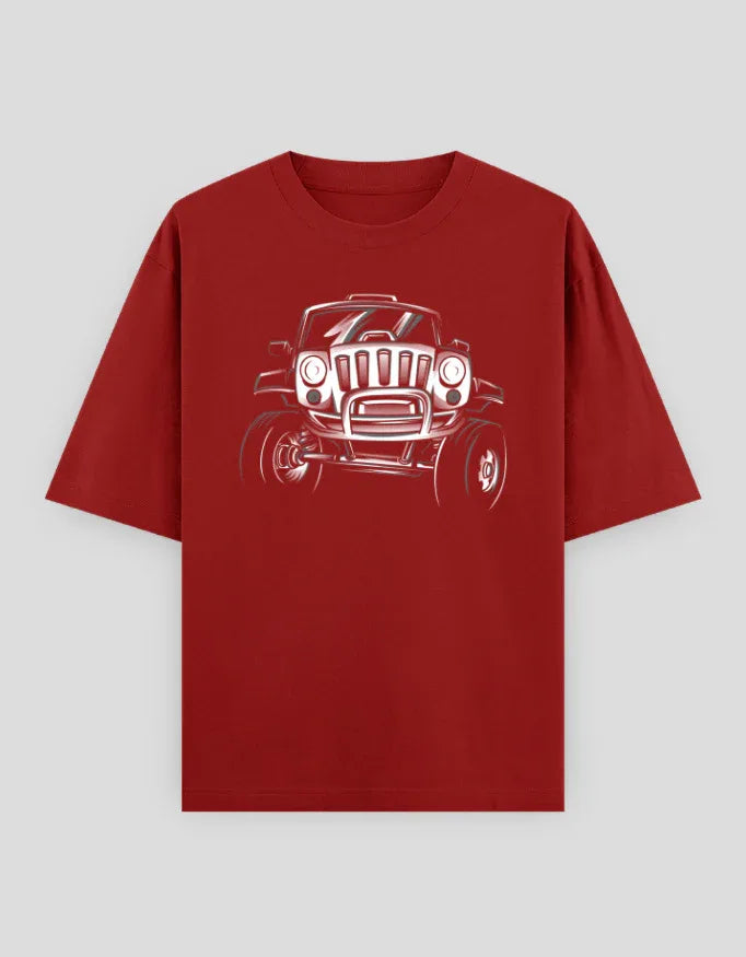 Off Road Graphic Oversized Classic T-Shirt for Men - Not So Suttle