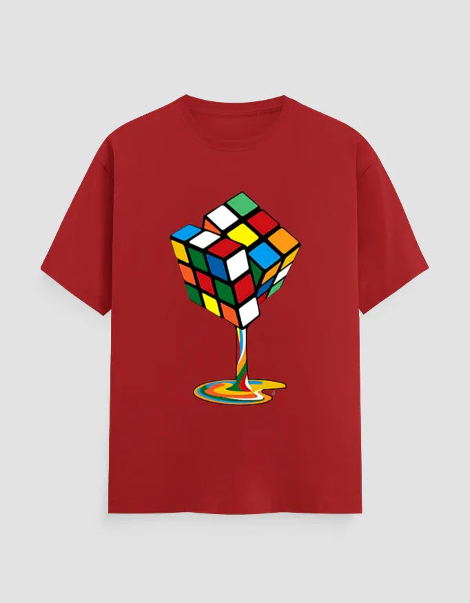 Melting Cube Graphic T-Shirt for Men - Not So Suttle