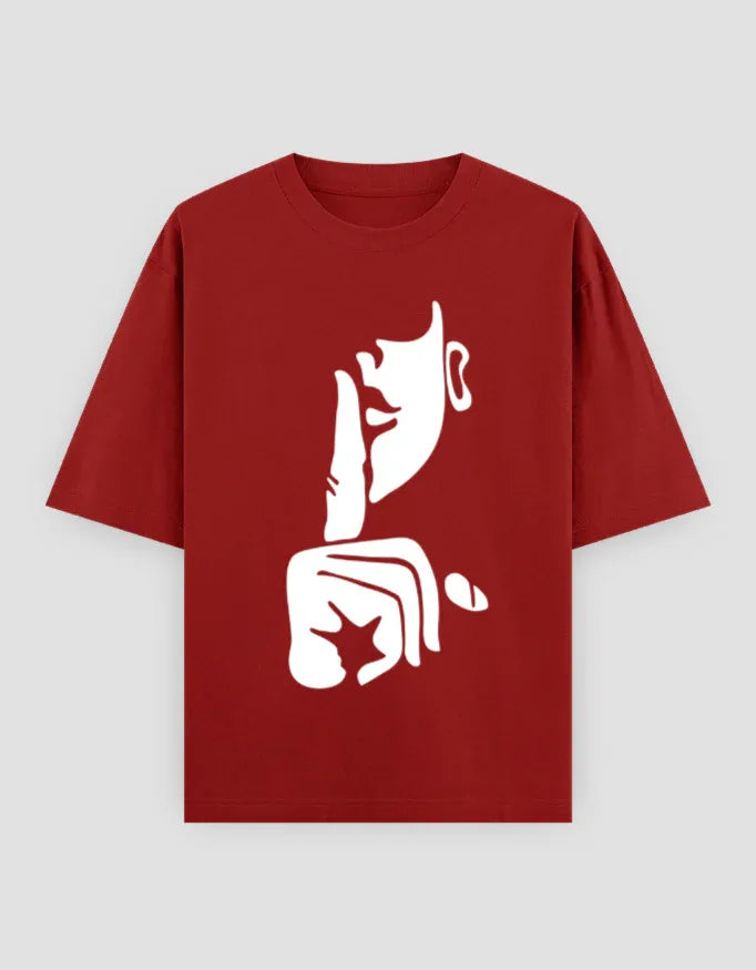 Silent Graphic Oversized Classic T-Shirt for Men - Not So Suttle