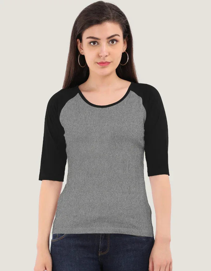 Women's Raglan 3/4th sleeves T-Shirt - Not So Suttle