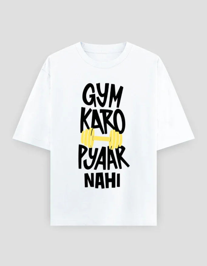 Gym Karo Graphic Oversized Classic T-Shirt for Men - Not So Suttle