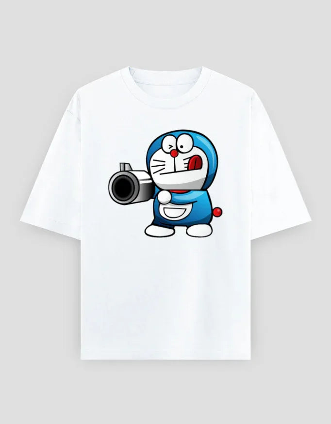 Doremon Graphic Oversized Classic T-Shirt for Women - Not So Suttle