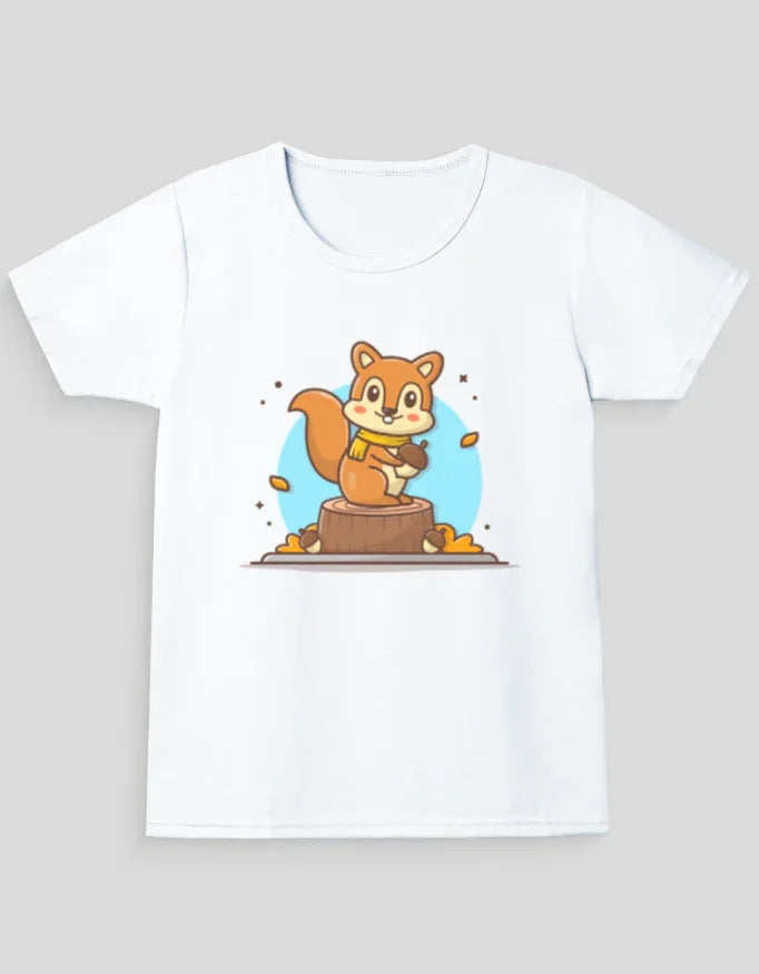 Squirrel Graphic T-Shirt for Girl's - Not So Suttle