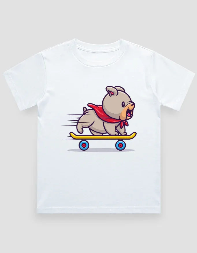 Skate Dog Graphics T-Shirt for Boys - Not So Suttle
