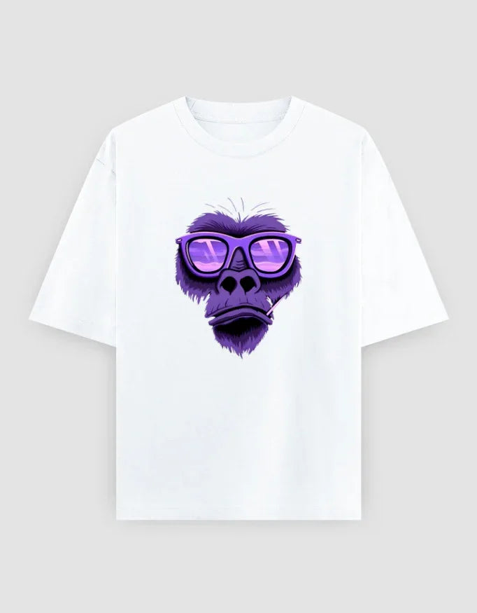 Purple Gorilla Graphic Oversized Classic T-Shirt for Men - Not So Suttle