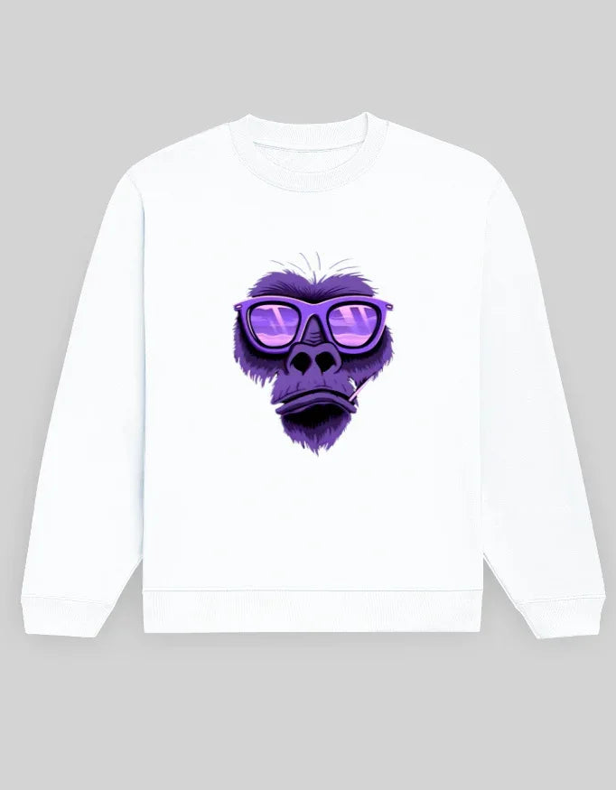 Purple Gorilla Graphic Sweatshirt for Men - Not So Suttle