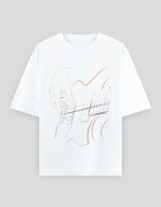 Guitar Graphic Oversized Classic T-Shirt for Men - Not So Suttle