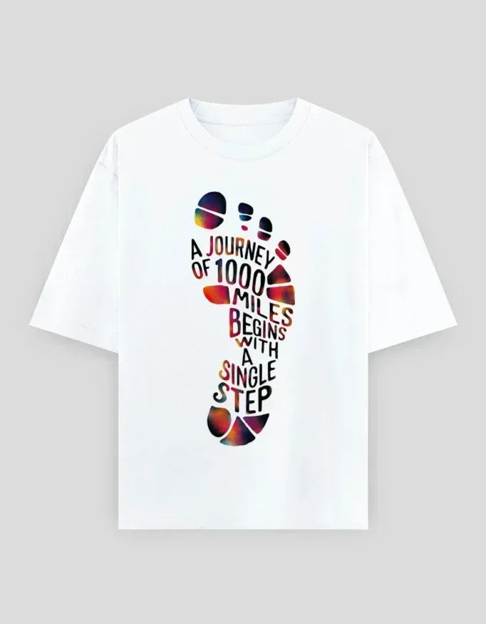 1000 Miles Graphic Oversized Classic T-Shirt for Men - Not So Suttle