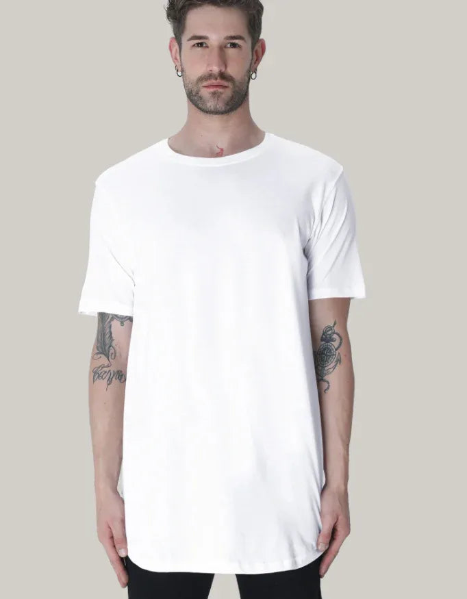 Men's Longline Curved Tee - Not So Suttle