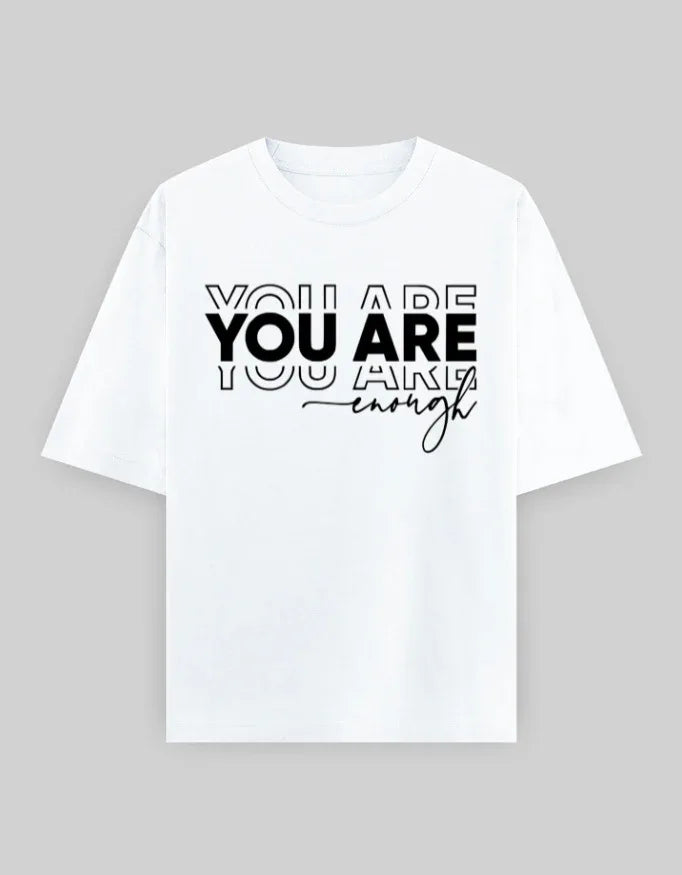 You Are Enough Graphic Oversized Classic T-Shirt for Men - Not So Suttle