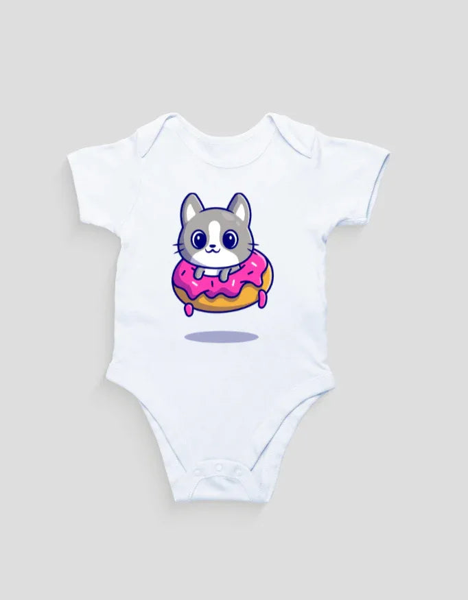 Kitten and Donut Graphic Kids Rompers - Not So Suttle