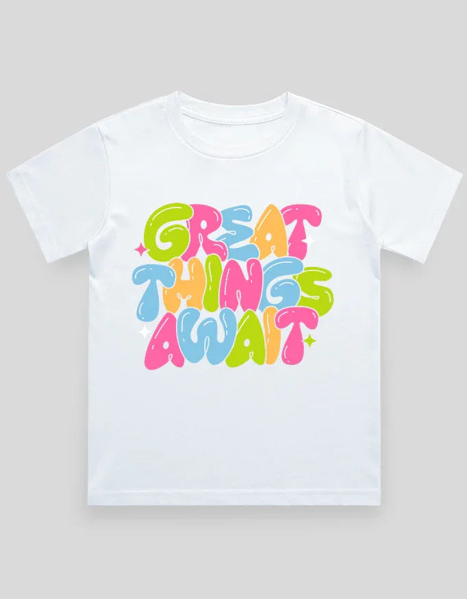 Great Thing Awaits Graphics T-Shirt for Boys - Not So Suttle