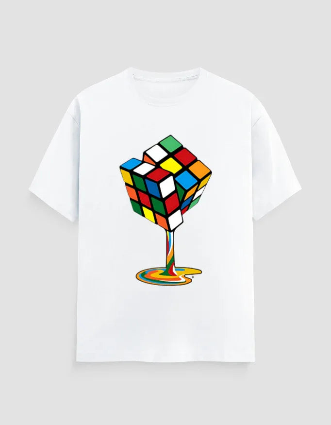 Melting Cube Graphic T-Shirt for Men - Not So Suttle
