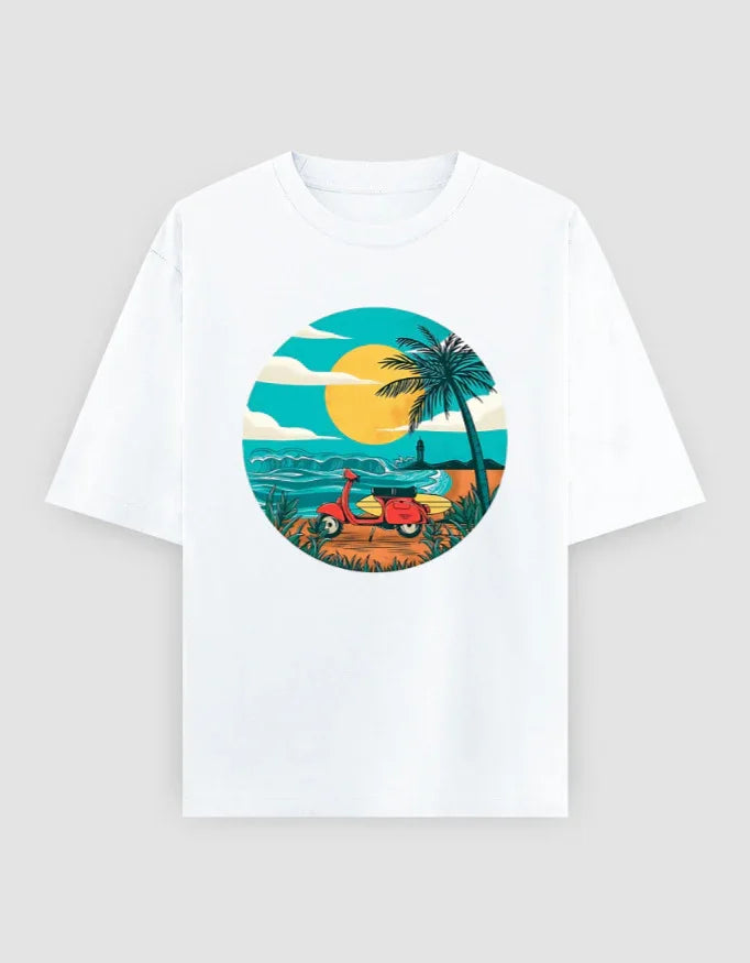 Scooter Graphic Oversized Classic T-Shirt for Men - Not So Suttle