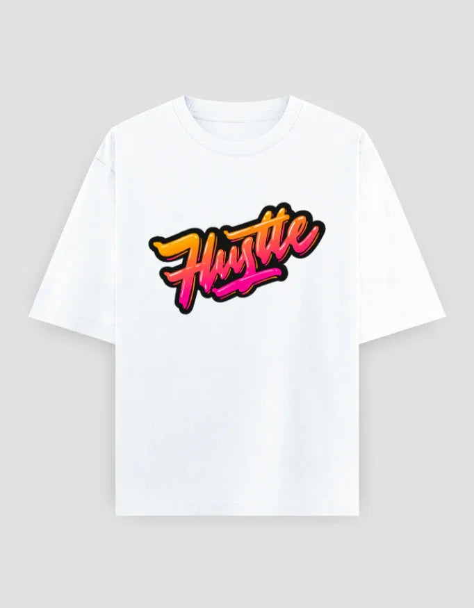 Hustle Graphic Oversized Classic T-Shirt for Men - Not So Suttle