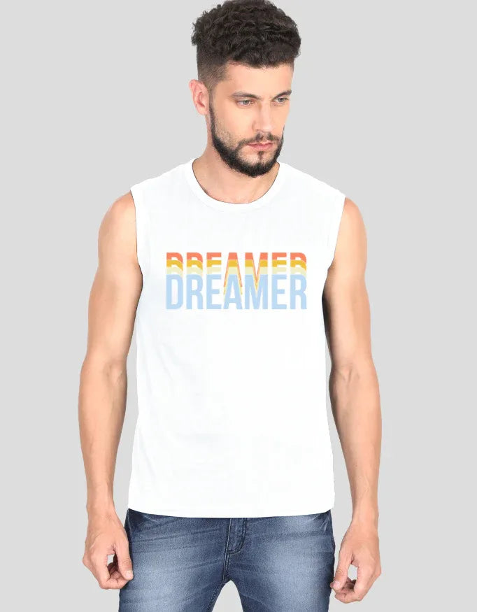 Dreamer Sleeveless Graphic T-Shirt for Men - Not So Suttle