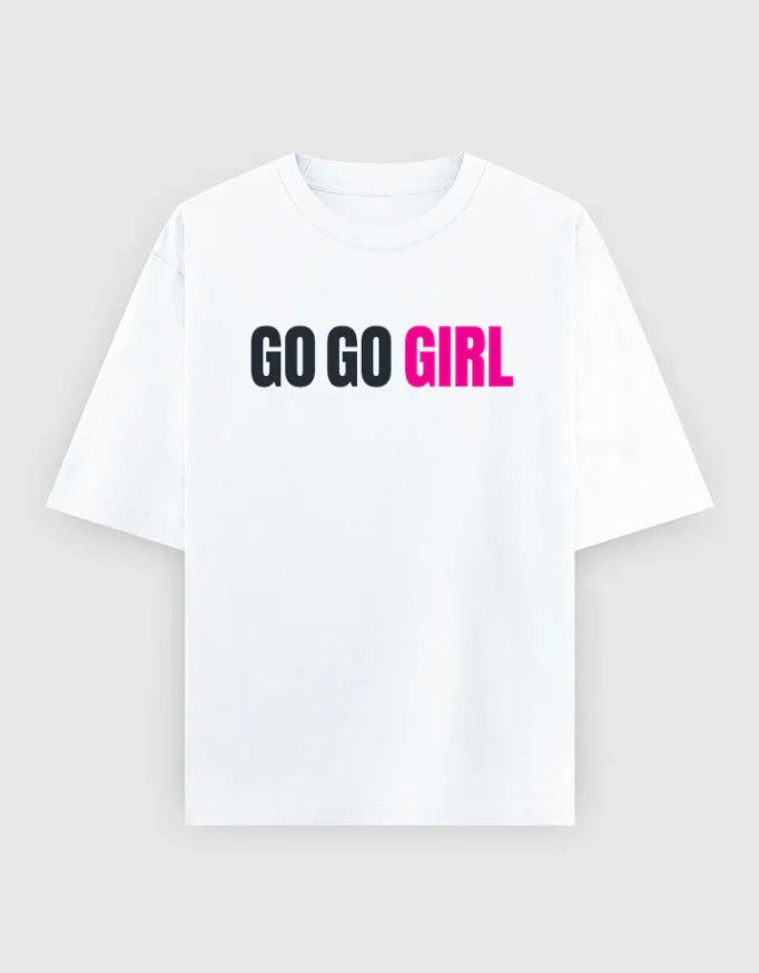 Go Go Girl Graphic Oversized Classic T-Shirt for Women - Not So Suttle