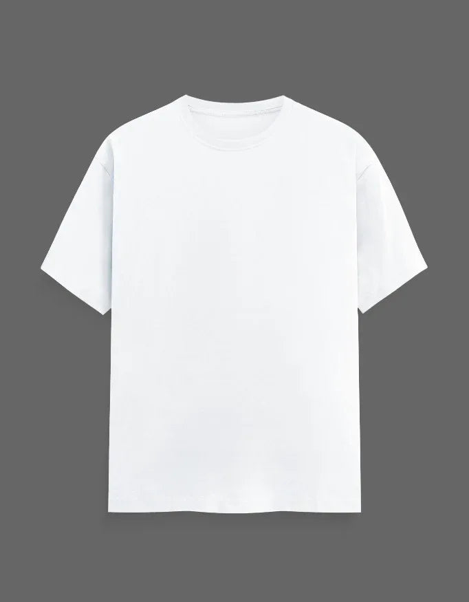 Solid White Plus Size Classic Crew T-Shirt for Men - Not So Suttle