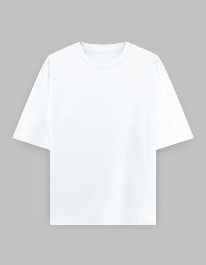 Solid White Oversized Classic T-Shirt for Men - Not So Suttle